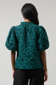 Arielle Jacquard Split Neck Top