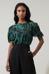Palmina Jacquard Puff Sleeve Top