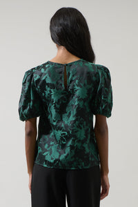 Palmina Jacquard Puff Sleeve Top