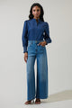 Haysville Denim Button Down Top