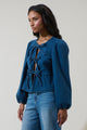 Adira Denim Front Tie Top