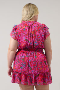 Anais Floral Bumble Ruffle Mini Dress Curve