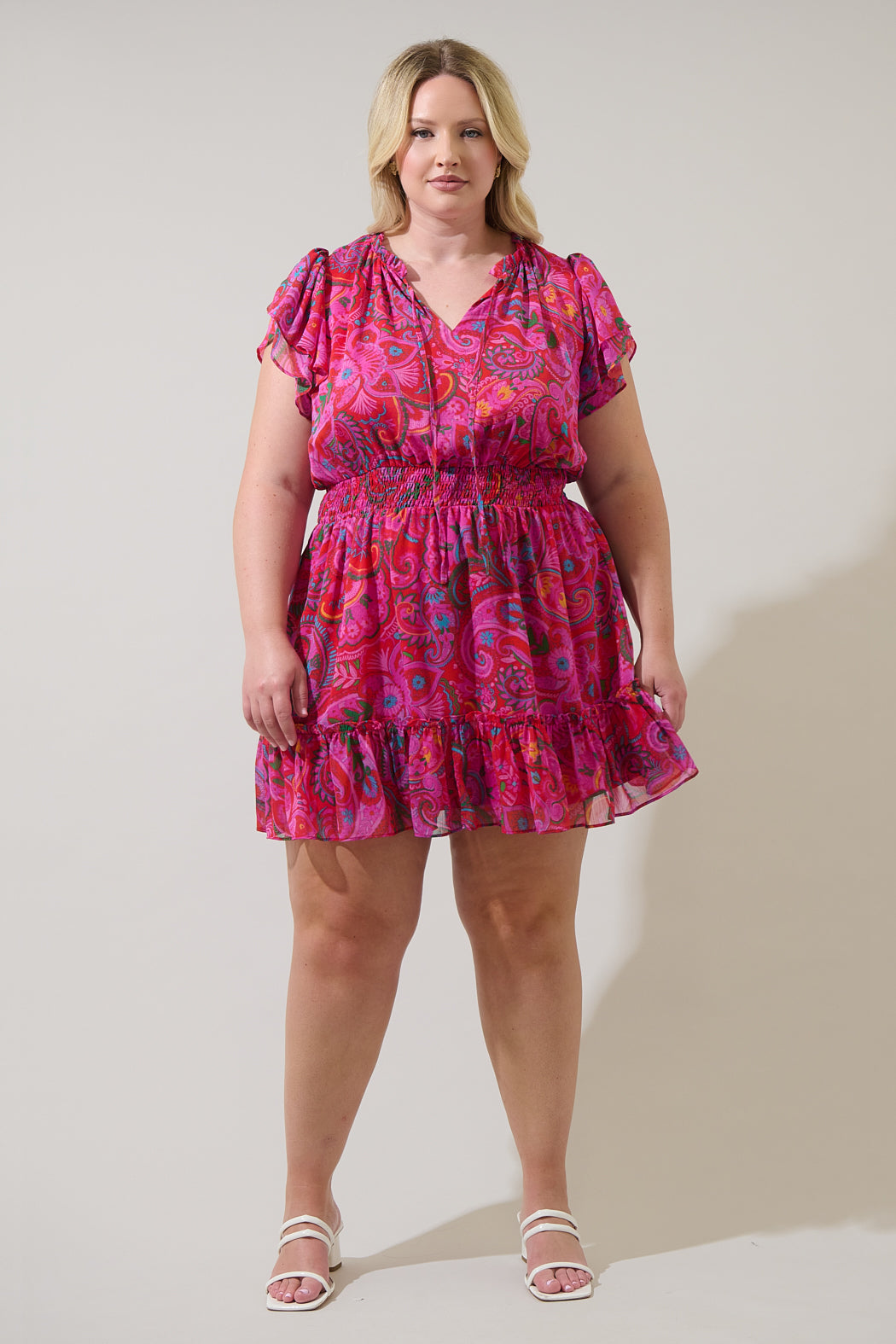 ruffle mini dress plus size Love the Wine Your With Plus-Size Navy Ruffle Mini Dress Large