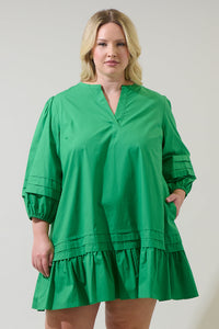 Velma Ruffle Shift Dress Curve