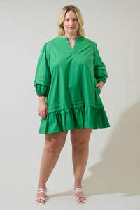 Velma Ruffle Shift Dress Curve