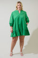 Velma Ruffle Shift Dress Curve