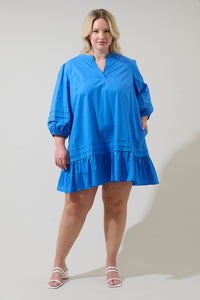 Velma Ruffle Shift Dress Curve