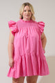 Rhona Smocked Mini Dress Curve