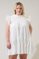 Rhona Smocked Mini Dress Curve