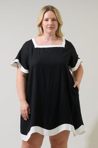 Gizelle Scallop Shift Mini Dress Curve