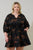 Zenzi Jungle Dabria Split Neck Mini Dress Curve