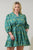 Nyra Paisley Jazlyn Split Neck Mini Dress Curve