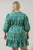Nyra Paisley Jazlyn Split Neck Mini Dress Curve