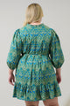 Nyra Paisley Jazlyn Split Neck Mini Dress Curve