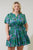Vesper Geo Aylin Smocked Mini Dress Curve