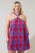 Rory Abstract Amory Halter Mini Dress Curve