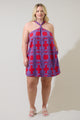 Rory Abstract Amory Halter Mini Dress Curve