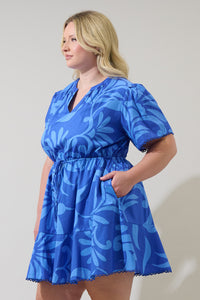 Emidora Floral Bouse Shift Mini Dress Curve
