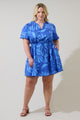 Emidora Floral Bouse Shift Mini Dress Curve