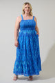 Carys Abstract Delcy Smocked Maxi Dress Curve