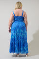 Carys Abstract Delcy Smocked Maxi Dress Curve