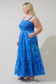 Carys Abstract Delcy Smocked Maxi Dress Curve