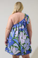 Dayana Floral Adley Shift One Shoulder Mini Dress Curve