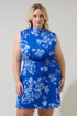 Lilith Floral Hallie Mock Neck Mini Dress Curve