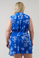 Lilith Floral Hallie Mock Neck Mini Dress Curve