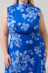 Lilith Floral Hallie Mock Neck Mini Dress Curve