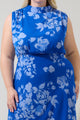 Lilith Floral Hallie Mock Neck Mini Dress Curve
