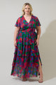 Kaeli Floral Amabel Tiered Maxi Dress Curve