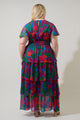 Kaeli Floral Amabel Tiered Maxi Dress Curve