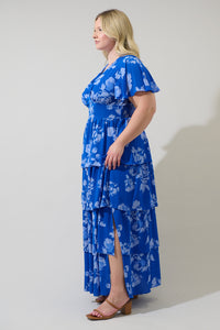 Lilith Floral Amabel Tiered Maxi Dress Curve