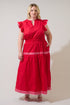 Solene Contrast Maxi Dress Curve