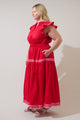 Solene Contrast Maxi Dress Curve
