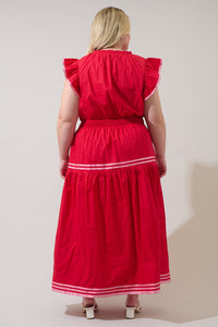 Solene Contrast Maxi Dress Curve