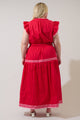 Solene Contrast Maxi Dress Curve