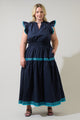 Solene Contrast Maxi Dress Curve