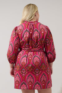 Azura Paisley Eira Poplin Mini Dress Curve