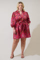 Azura Paisley Eira Poplin Mini Dress Curve