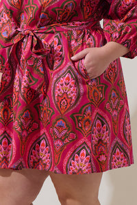 Azura Paisley Eira Poplin Mini Dress Curve
