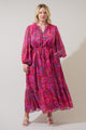 Anais Floral Mauder Balloon Maxi Dress Curve