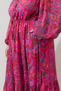 Anais Floral Mauder Balloon Maxi Dress Curve