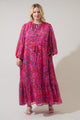 Anais Floral Mauder Balloon Maxi Dress Curve