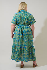 Nyra Paisley Valery Button Down Maxi Dress Curve