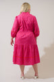 Vaila Floral Soraya Midi Tiered Dress Curve