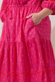 Vaila Floral Soraya Midi Tiered Dress Curve
