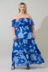 Seabloom Floral Gauri Off Shoulder Maxi Dress Curve