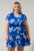 Seabloom Floral Fanny Ruffle Mini Dress Curve